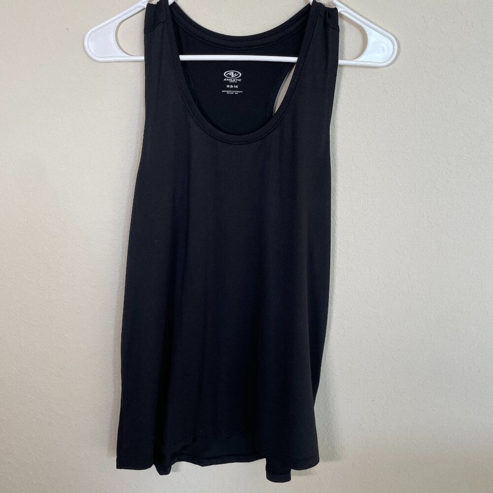 Women's Athletic Works Black Racerback Athletic Tank Top Size Medium